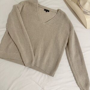QUINCE | 100% Cotton V Neck Sweater